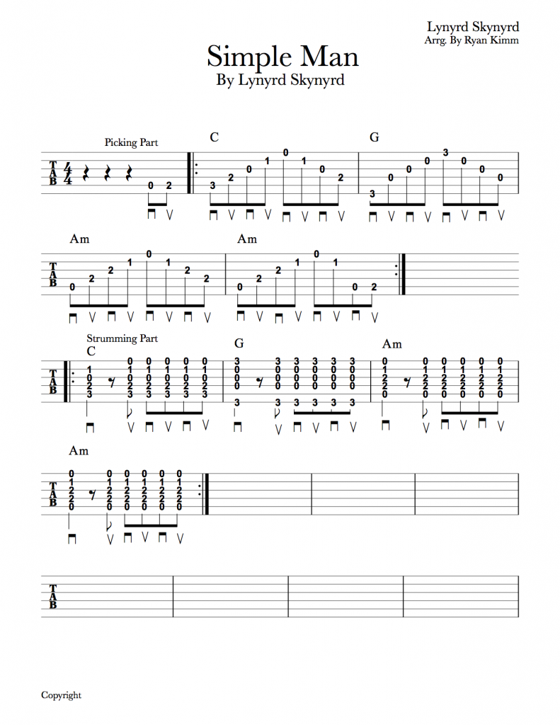 basic guitar chords songs