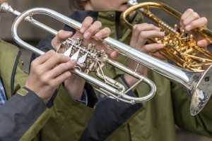 types of trumpets: rotary valves