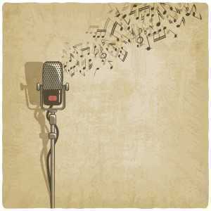 vintage mic music graphic