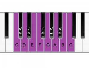 piano keyboard c major scale