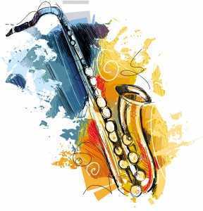 jazzy saxophone graphic