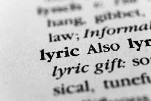 dictionary definition lyric