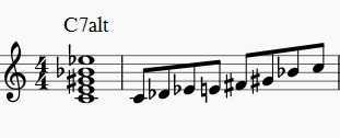 altered scale and chord structure