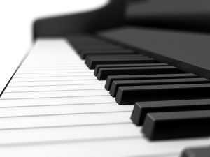 piano keyboard artistic closeup