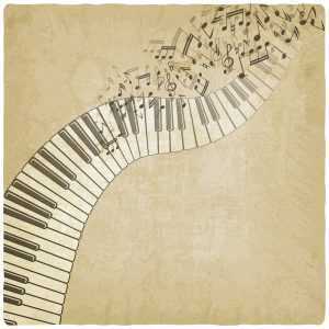 creative piano drawing