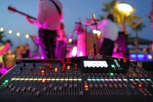 soundboard at live concert