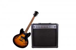 electric guitar and amp isolated