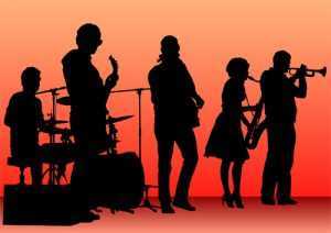 jazz band silhouette 