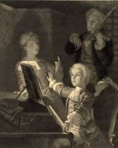 music history mozart singing piano