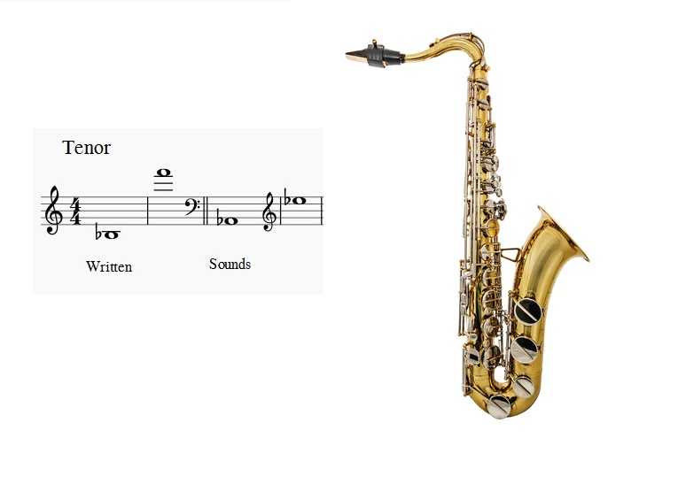 tenor saxophone with range