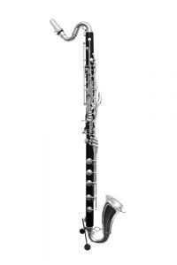 Bass Clarinet isolated on white
