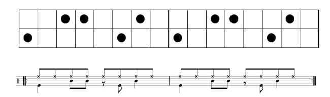 double backbeat drum example