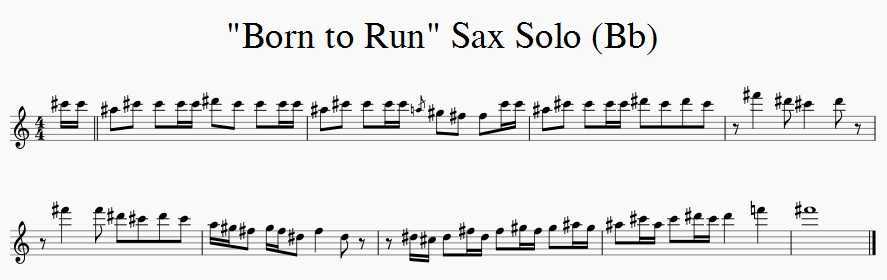 How To Play Bruce Springsteen S Born To Run Saxophone Solo