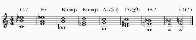 chord tone changes autumn leaves