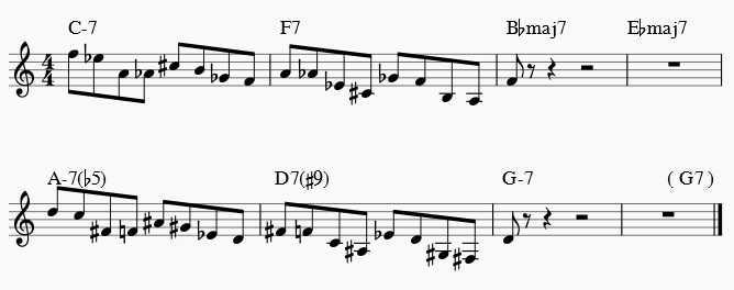 altered scale solo over autumn leaves