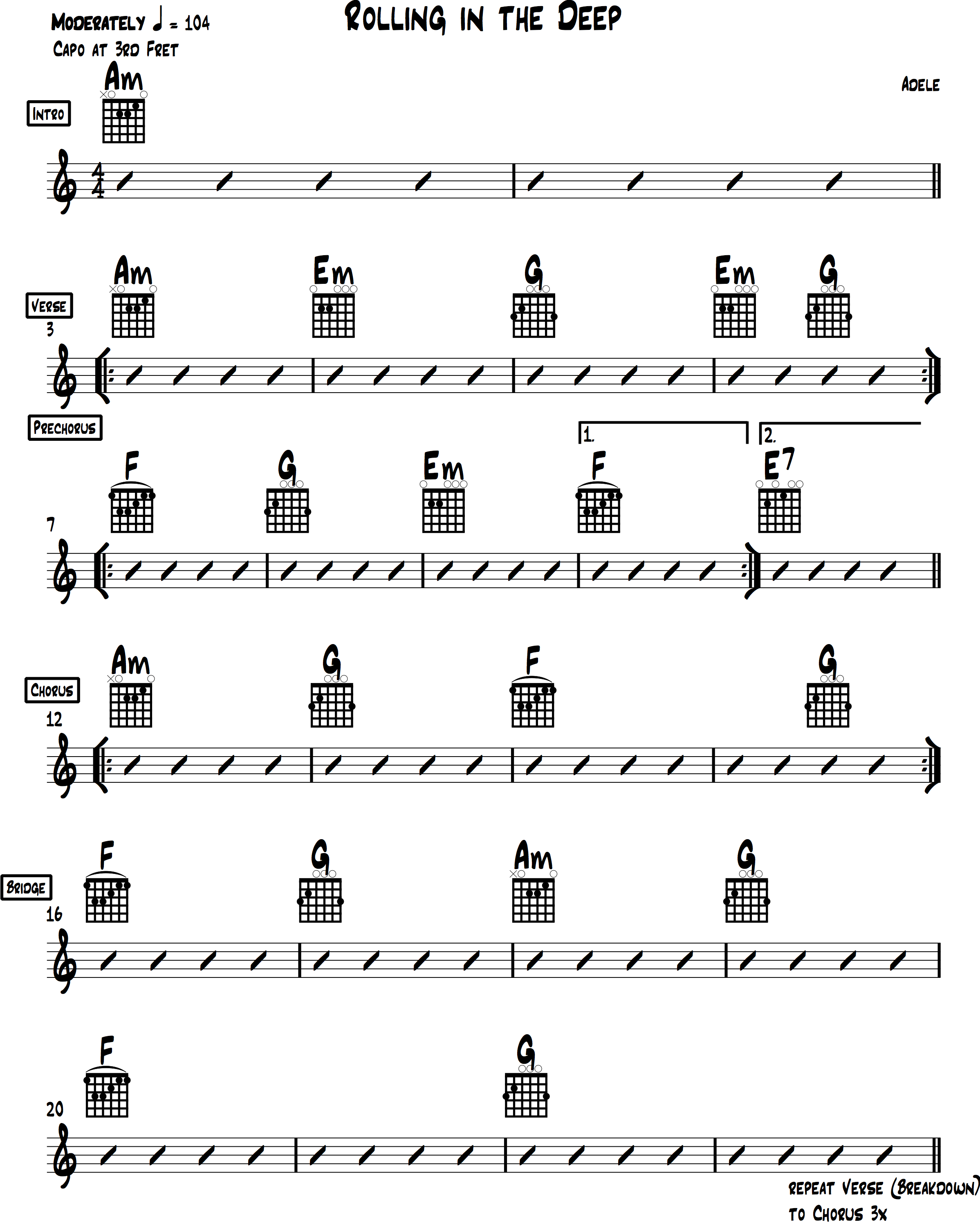 Adele Chord Charts