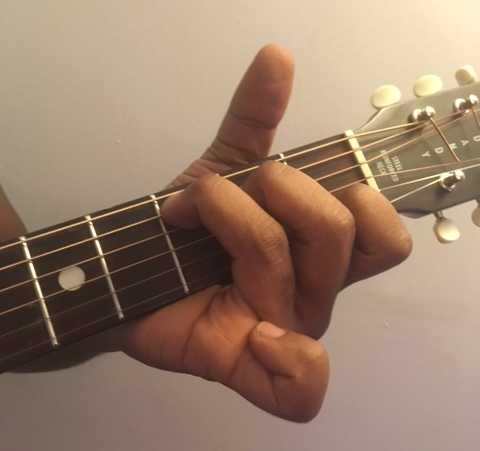 C major chord guitar frets