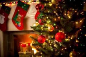 christmas tree and stockings