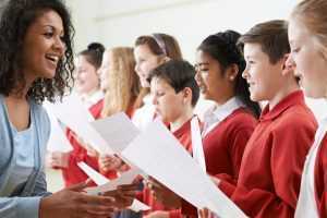 choir lesson with children