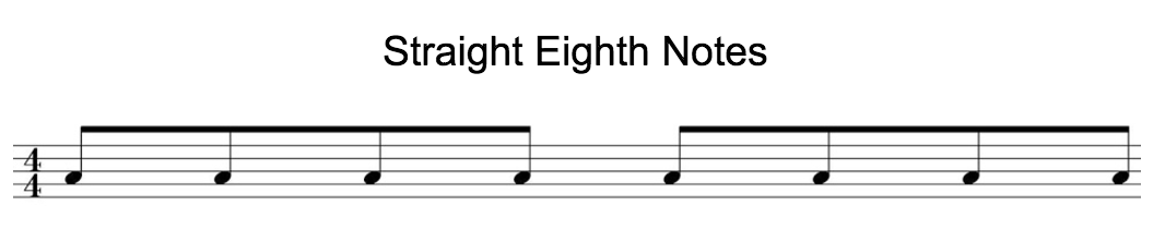 straight 8th notes