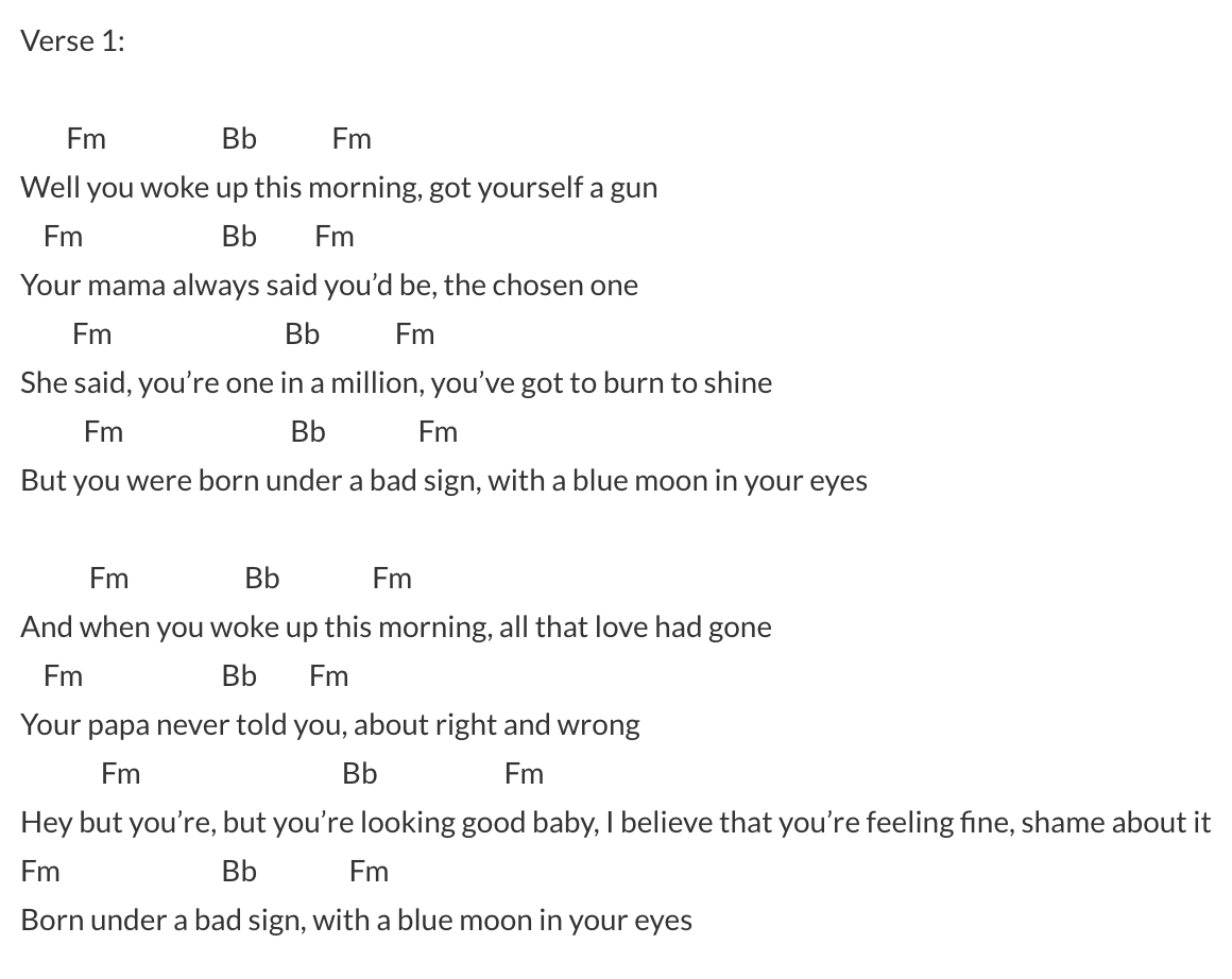 sopranos chords