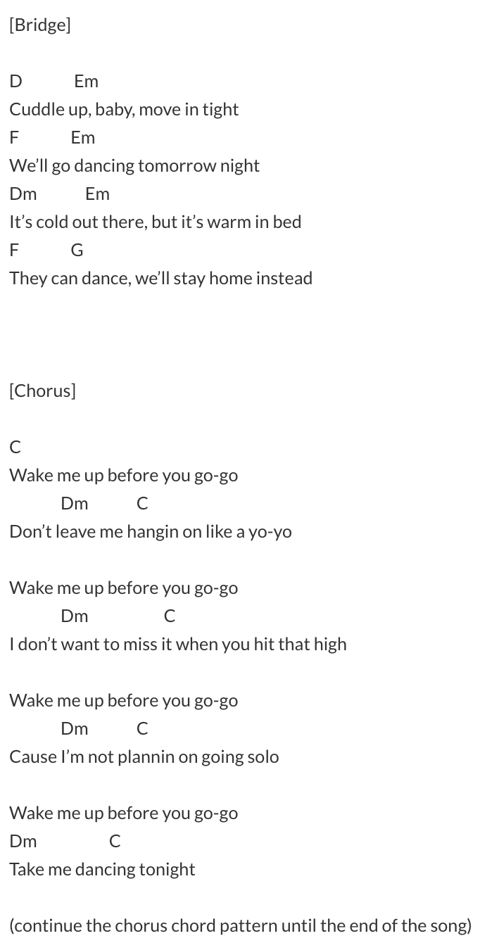 wham lyrics