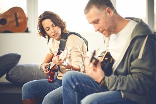 learning guitar