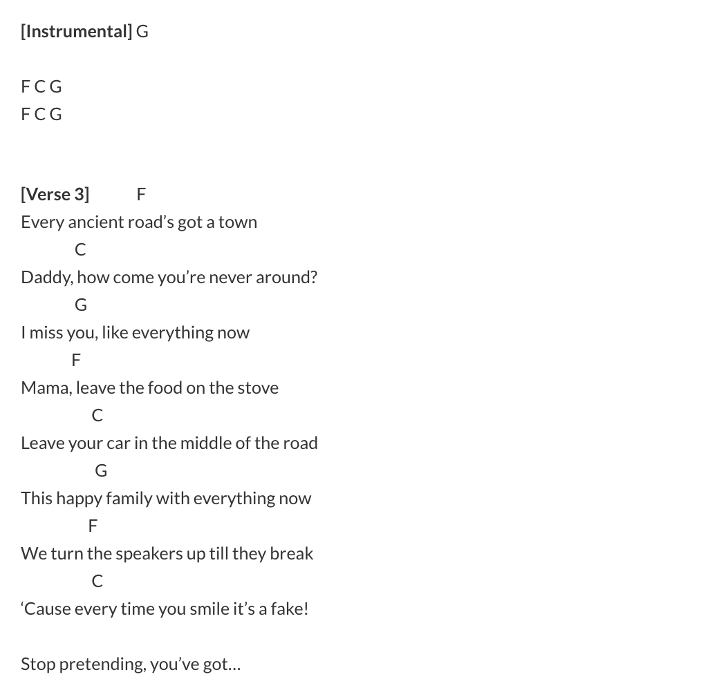 arcade fire chords